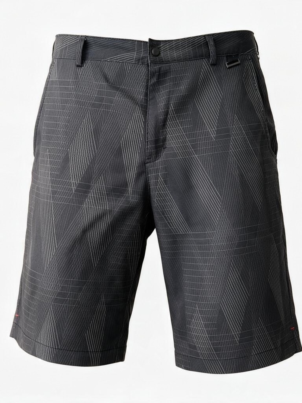 Calvin Klein Athletic Shorts - Geometric Black and Grey Print Size 32